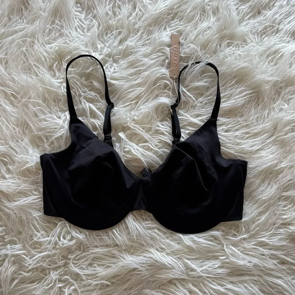 Skims Swim Full Coverage Bikini Top Onyx Size 15